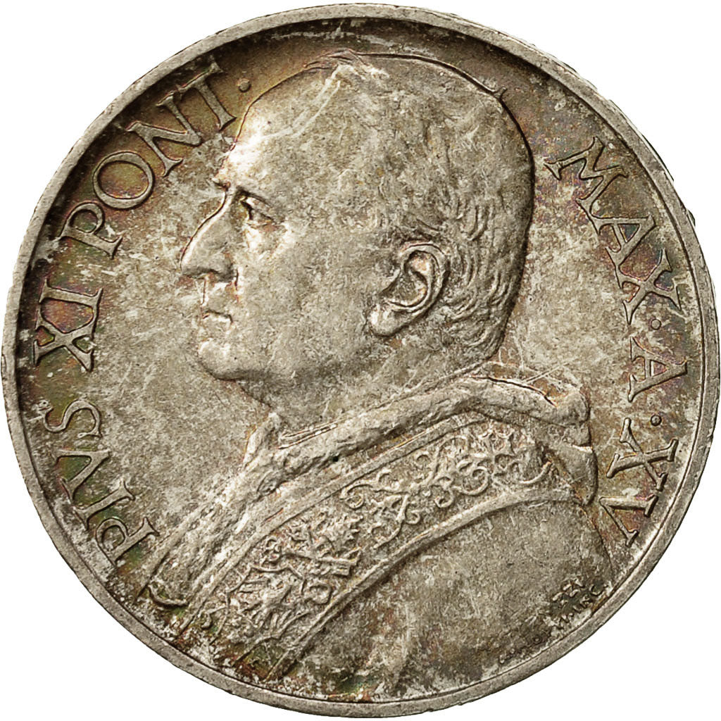 Monnaie, Cité du Vatican, Pius XI, 5 Lire, 1936, SUP, Argent, KM:7