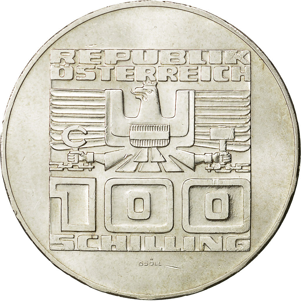 Coin, Austria, 100 Schilling, 1975, AU(55-58), Silver, KM:2924