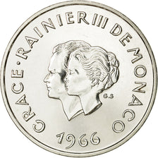 Coin, Monaco, Rainier III, 10 Francs, 1966, MS(63), Silver, KM:M1, Gadoury:154