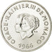Coin, Monaco, Rainier III, 10 Francs, 1966, MS(63), Silver, KM:M1, Gadoury:154