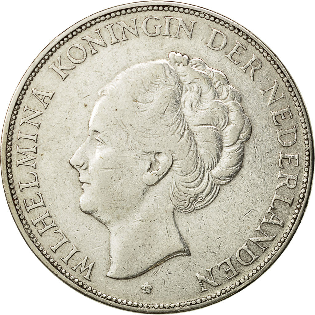 Coin, Netherlands, Wilhelmina I, 2-1/2 Gulden, 1930, EF(40-45), Silver, KM:165