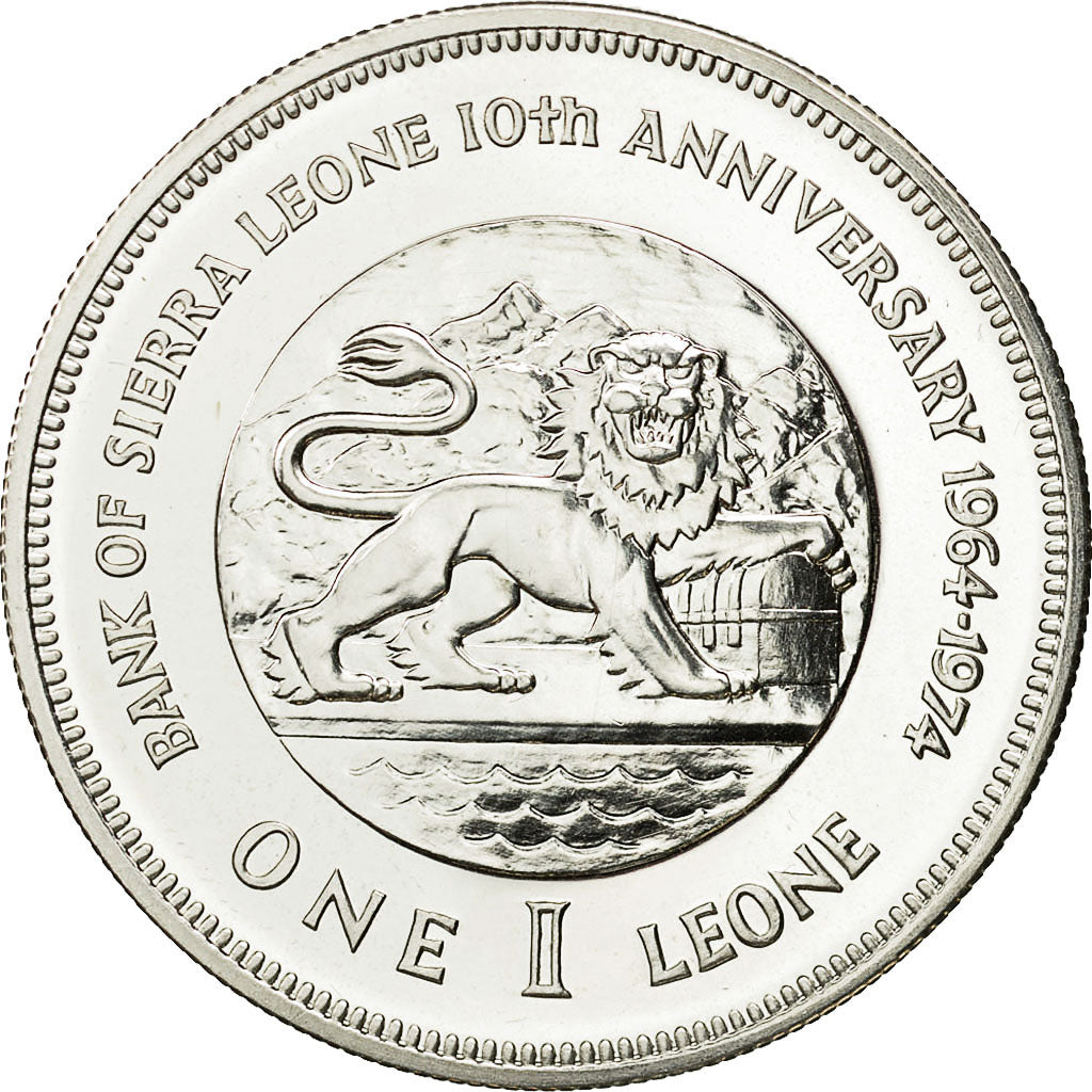 Coin, Sierra Leone, Leone, 1974, MS(64), Silver, KM:26a
