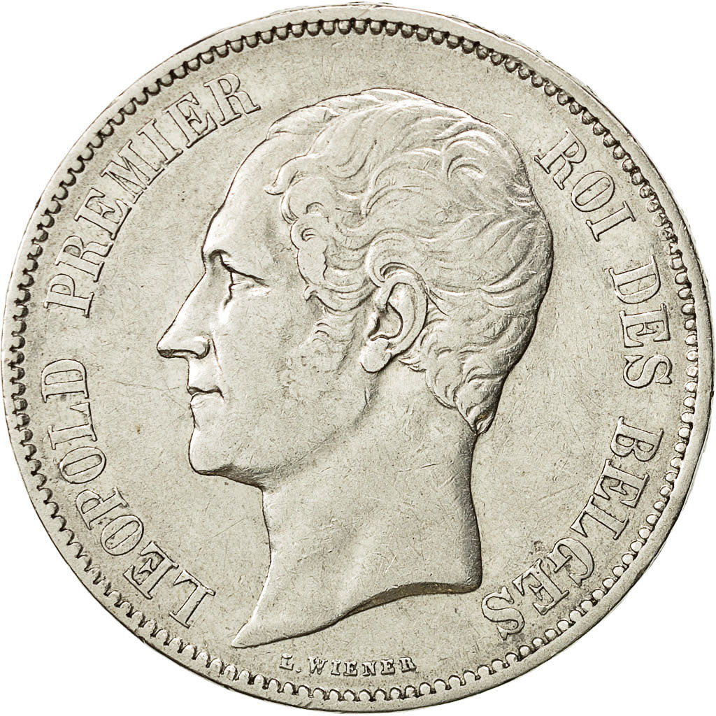 Coin, Belgium, Leopold I, 5 Francs, 5 Frank, 1849, AU(50-53), Silver, KM:17