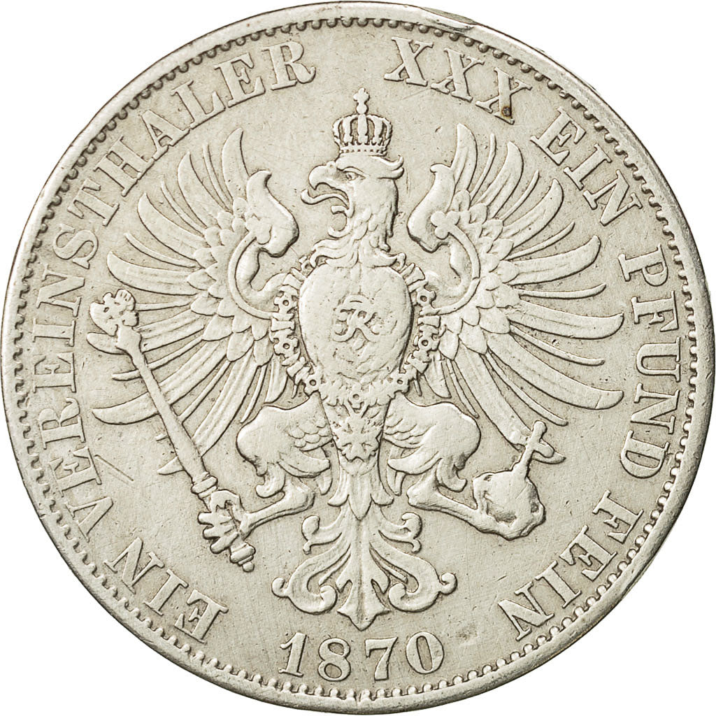 Coin, German States, PRUSSIA, Wilhelm I, Thaler, 1870, Berlin, EF(40-45)