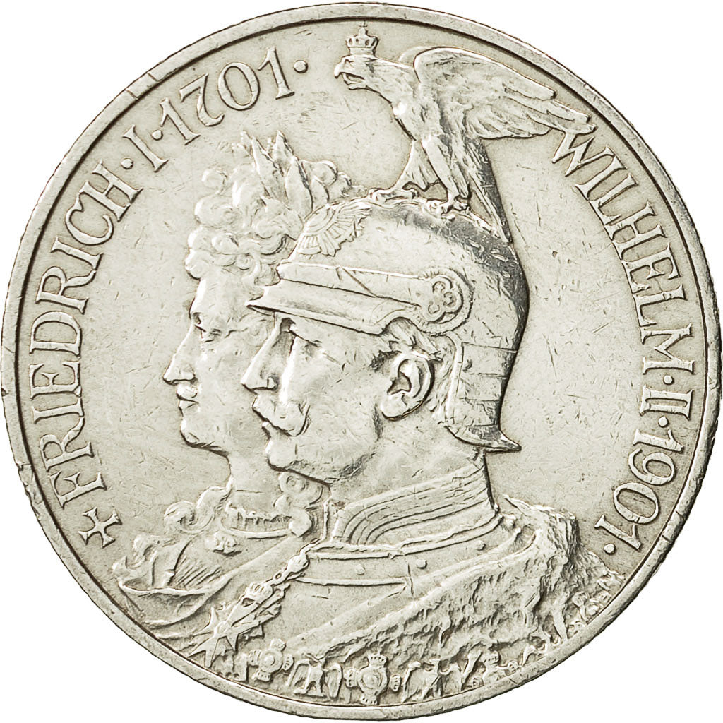 Monnaie, Etats allemands, PRUSSIA, Wilhelm II, 2 Mark, 1901, Berlin, SUP