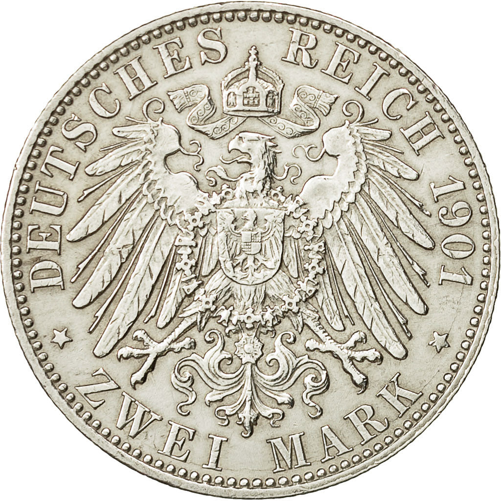 Monnaie, Etats allemands, PRUSSIA, Wilhelm II, 2 Mark, 1901, Berlin, SUP