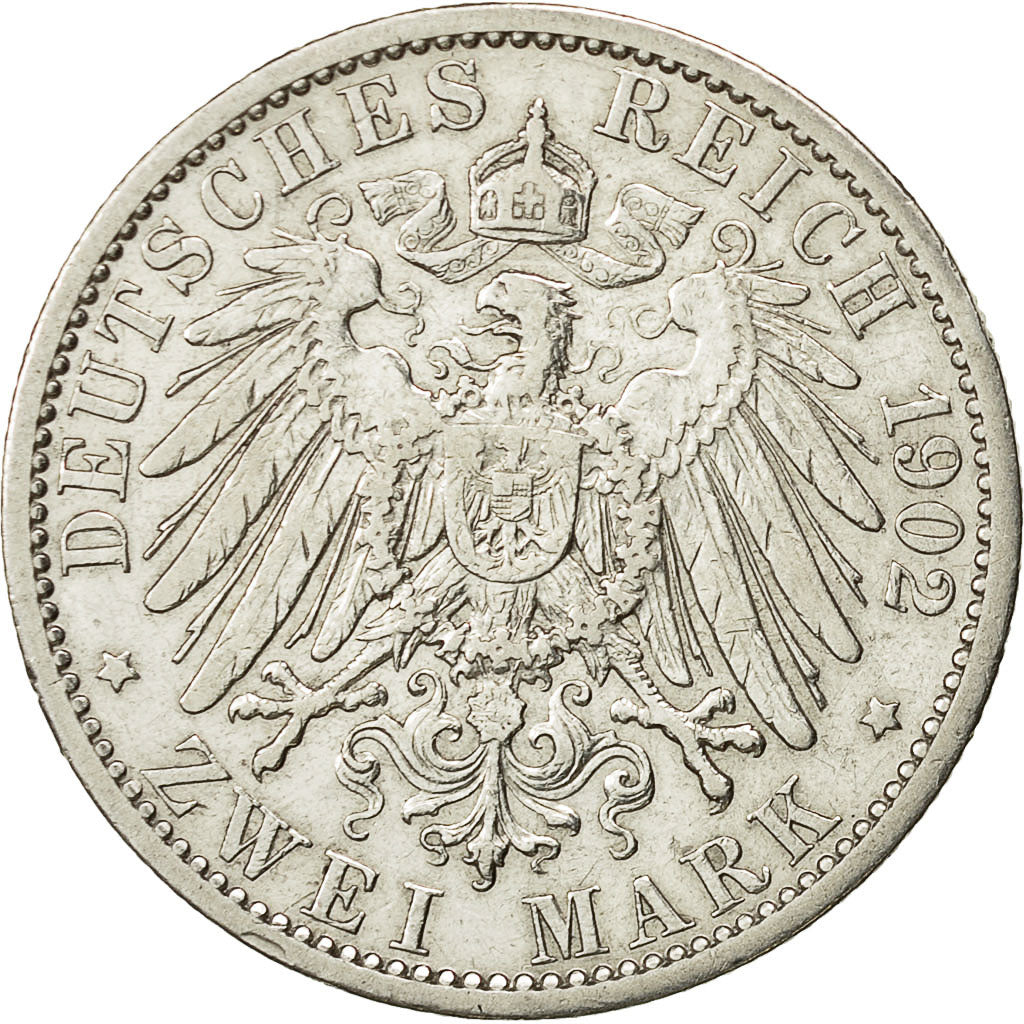 Coin, German States, PRUSSIA, Wilhelm II, 2 Mark, 1902, Berlin, EF(40-45)