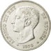 Coin, Spain, Alfonso XII, 5 Pesetas, 1876, Madrid, AU(50-53), Silver, KM:671