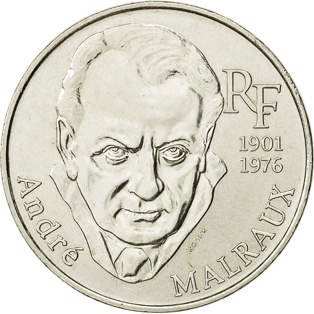 Munten, Frankrijk, André Malraux, 100 Francs, 1997, UNC-, Zilver, KM:1188