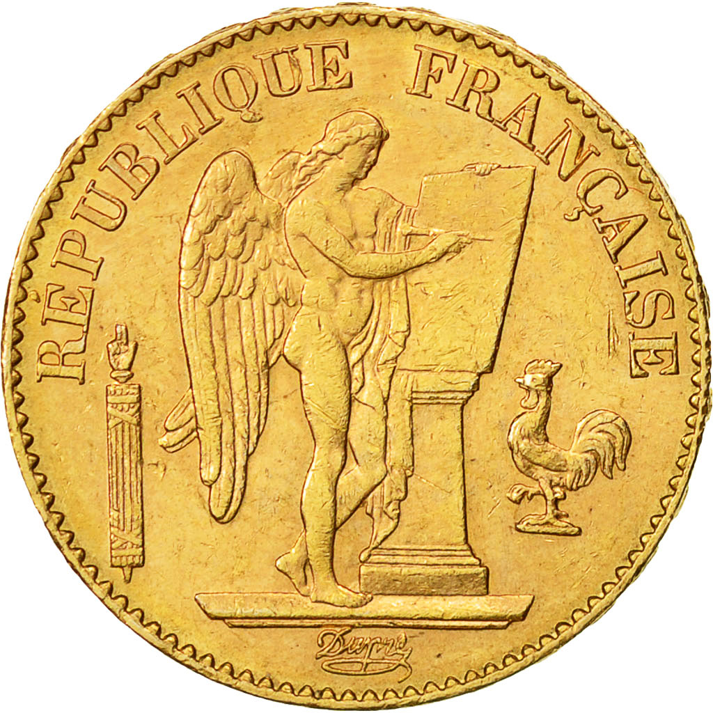 Moneta, Francia, Génie, 20 Francs, 1896, Paris, BB+, Oro, KM:825, Gadoury:1063