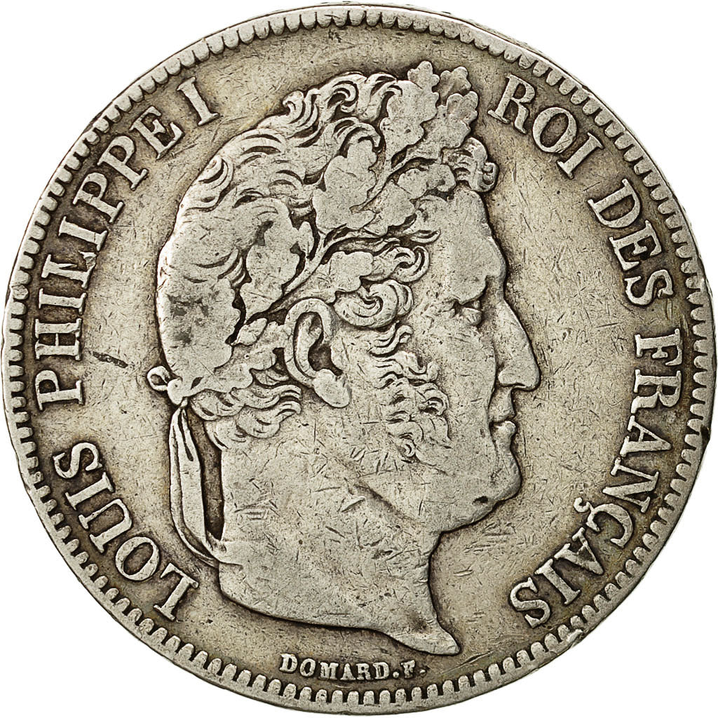 Monnaie, France, Louis-Philippe, 5 Francs, 1838, Bordeaux, TB+, Argent