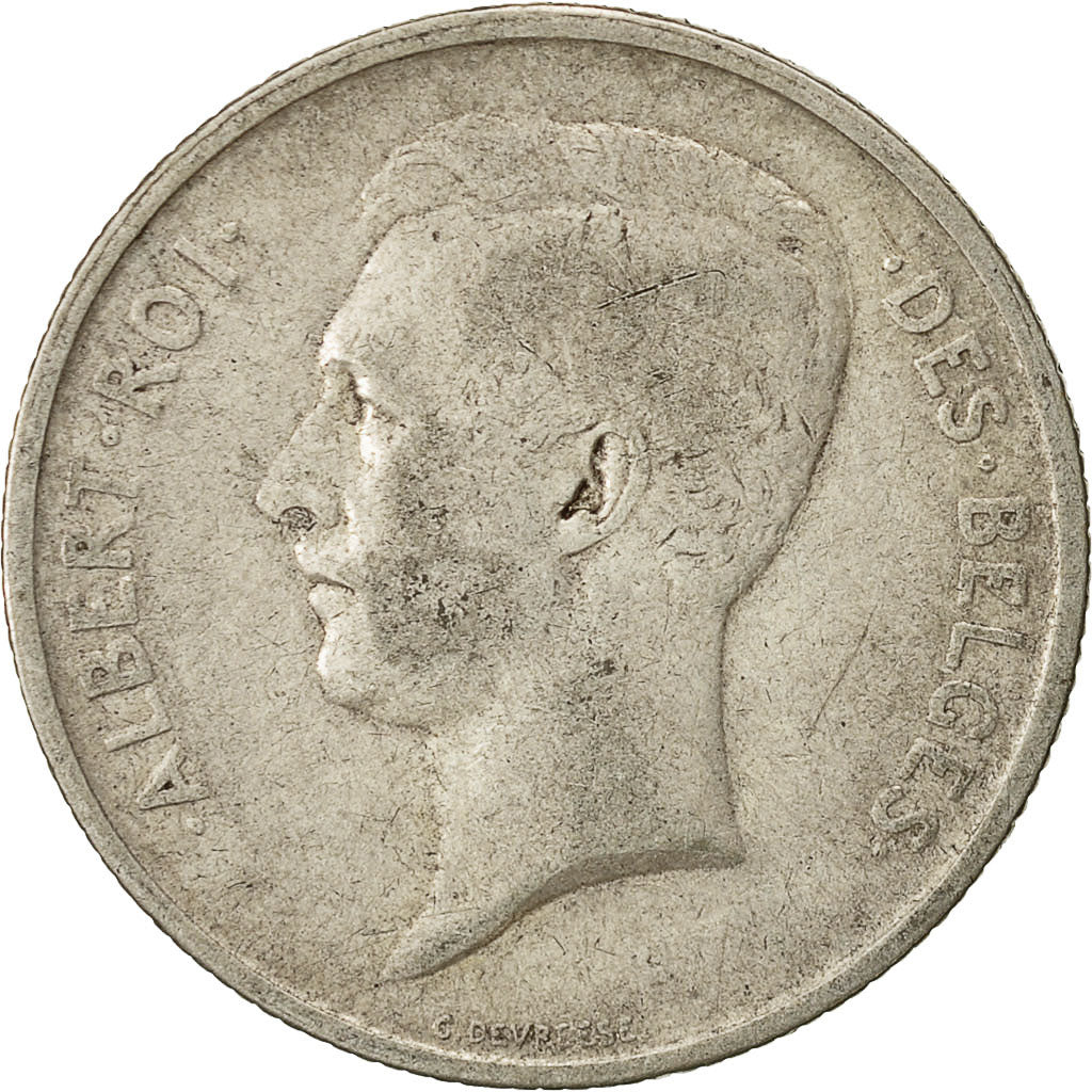 Coin, Belgium, Albert I, 2 Francs, 2 Frank, 1911, VF(30-35), Silver, KM:74