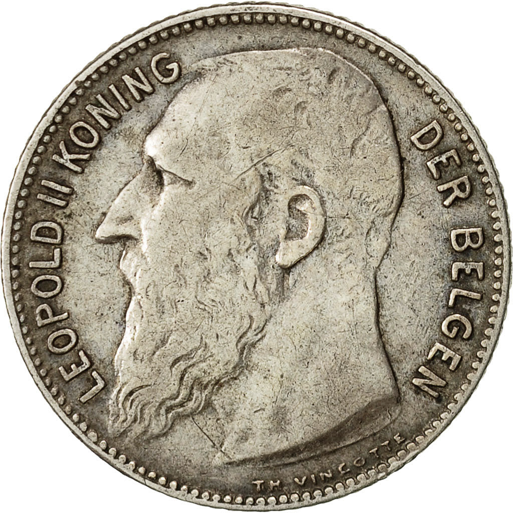 Coin, Belgium, Leopold II, Franc, 1909, EF(40-45), Silver, KM:57.1