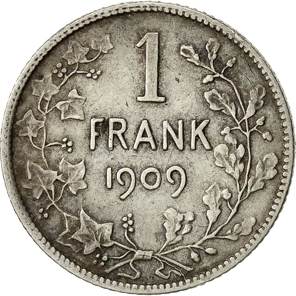 Coin, Belgium, Leopold II, Franc, 1909, EF(40-45), Silver, KM:57.1