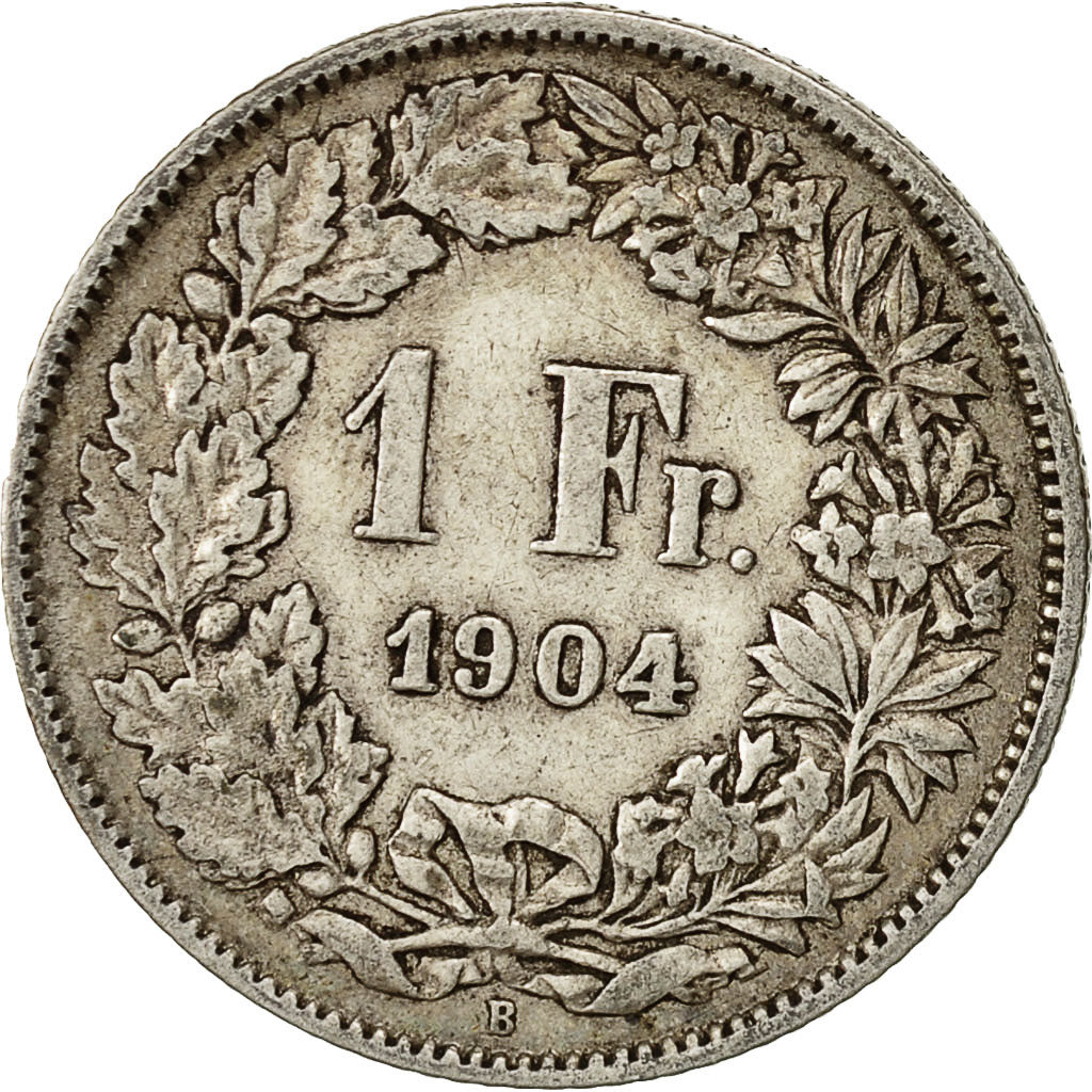 Coin, Switzerland, Franc, 1904, Bern, VF(30-35), Silver, KM:24
