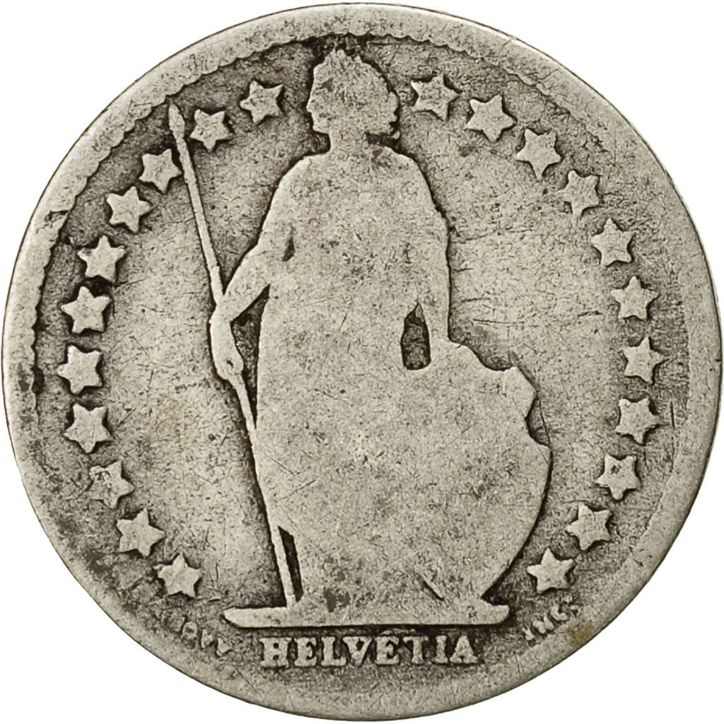 Coin, Switzerland, 1/2 Franc, 1881, Bern, F(12-15), Silver, KM:23