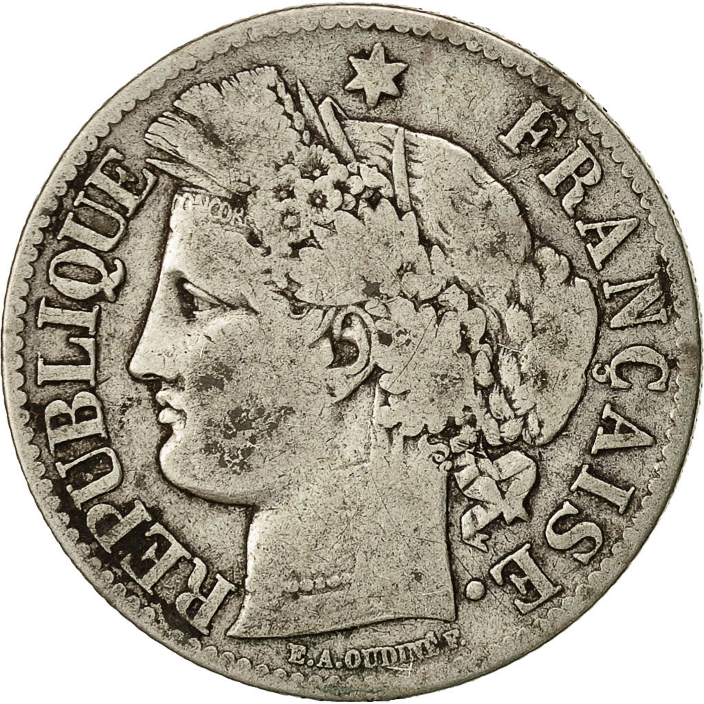 Monnaie, France, Cérès, 2 Francs, 1871, Paris, TB+, Argent, Gadoury:530