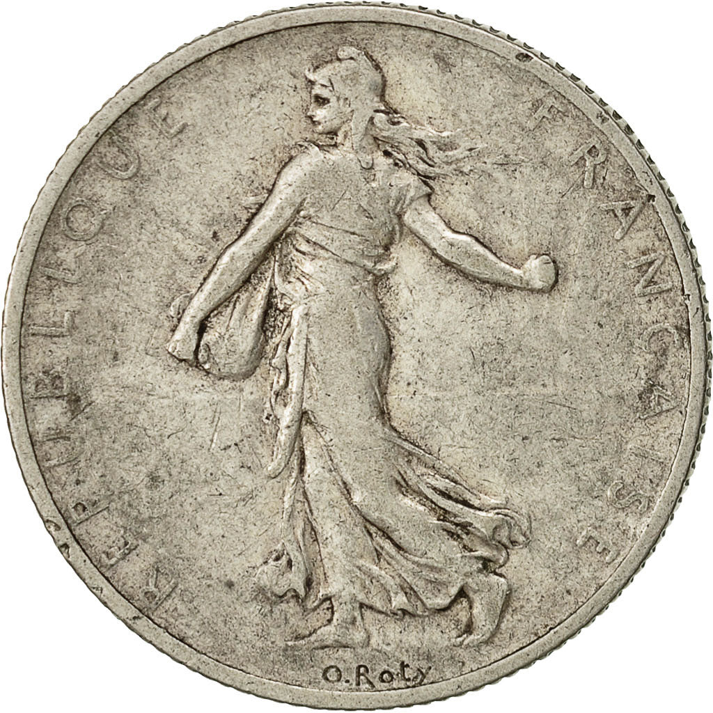 Coin, France, Semeuse, 2 Francs, 1908, Paris, VF(30-35), Silver, KM:845.1