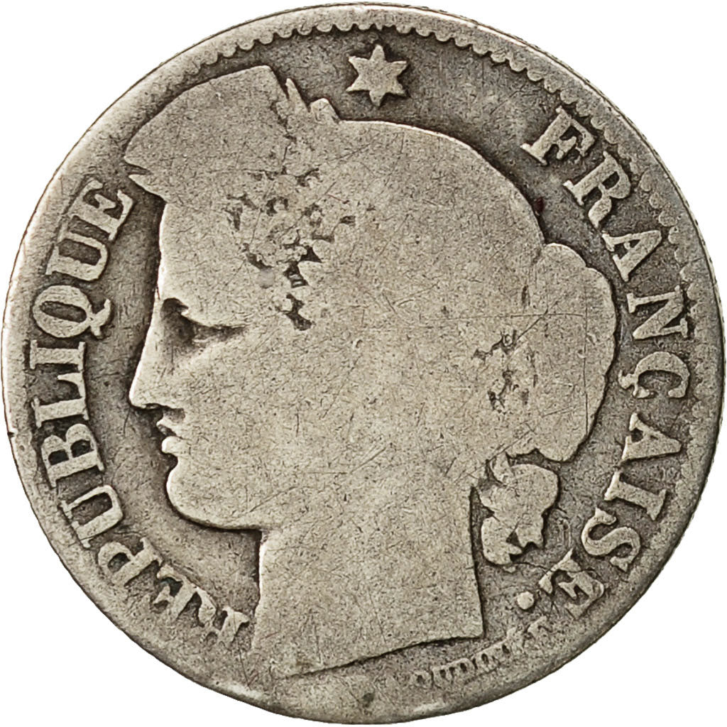 Monnaie, France, Cérès, 50 Centimes, 1871, Bordeaux, B, Argent, Gadoury:419