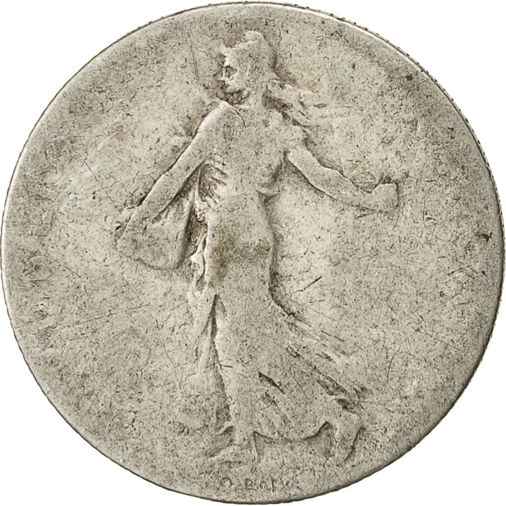Moneta, Francia, Semeuse, 50 Centimes, 1900, Paris, MB, Argento, KM:854