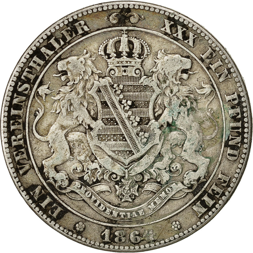 Moneta, Stati tedeschi, SAXONY-ALBERTINE, Johann, Thaler, 1864, Dresden, BB