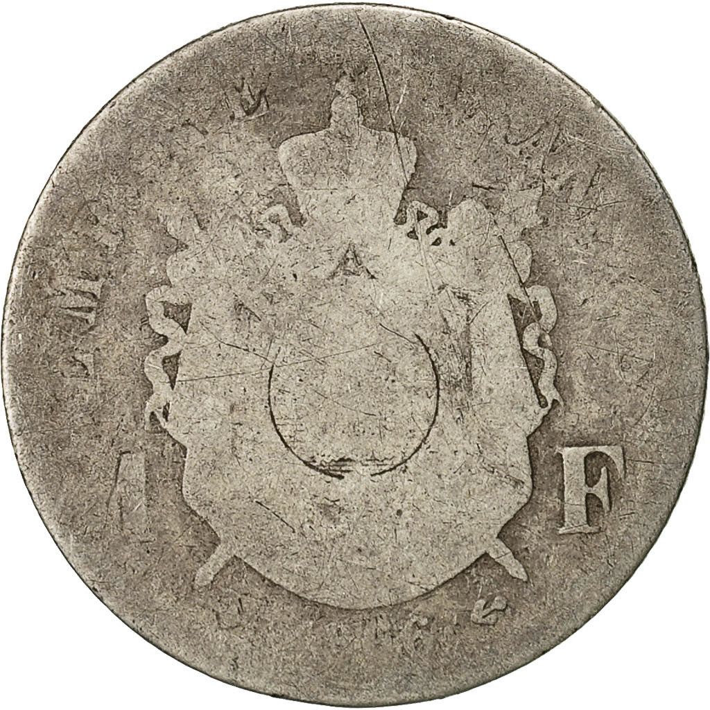 Coin, France, Napoleon III, Napoléon III, Franc, 1866, Strasbourg, VG(8-10)