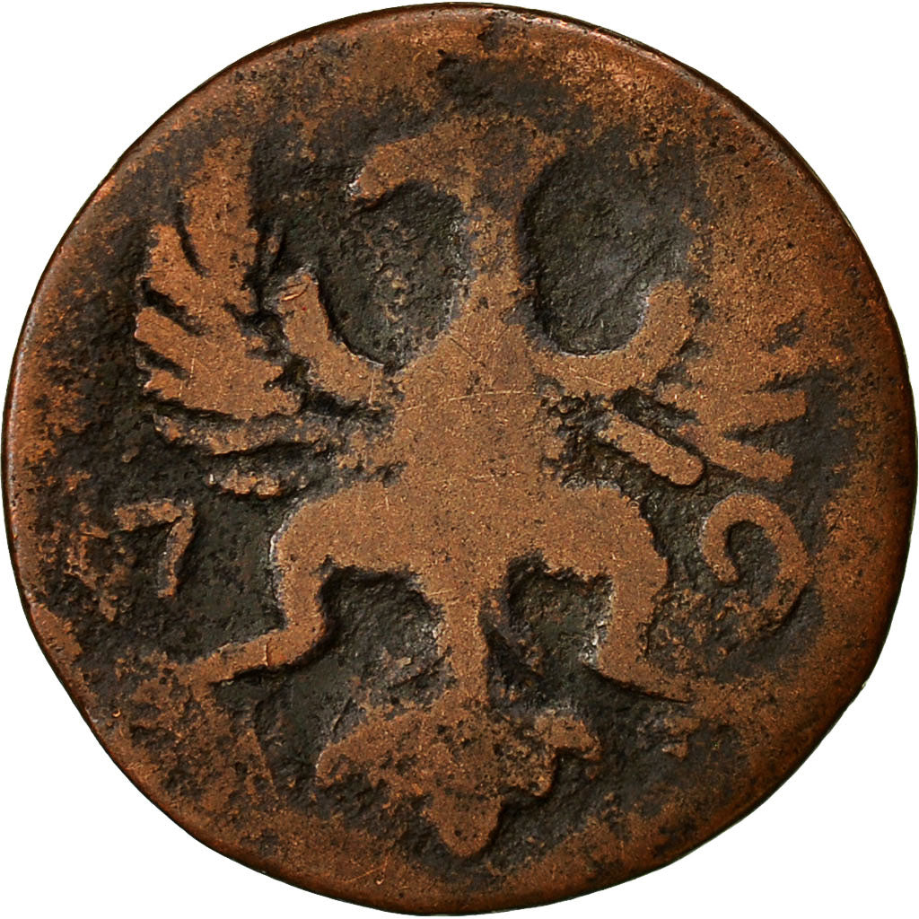 Coin, German States, AACHEN, 12 Heller, 1790, F(12-15), Copper, KM:51