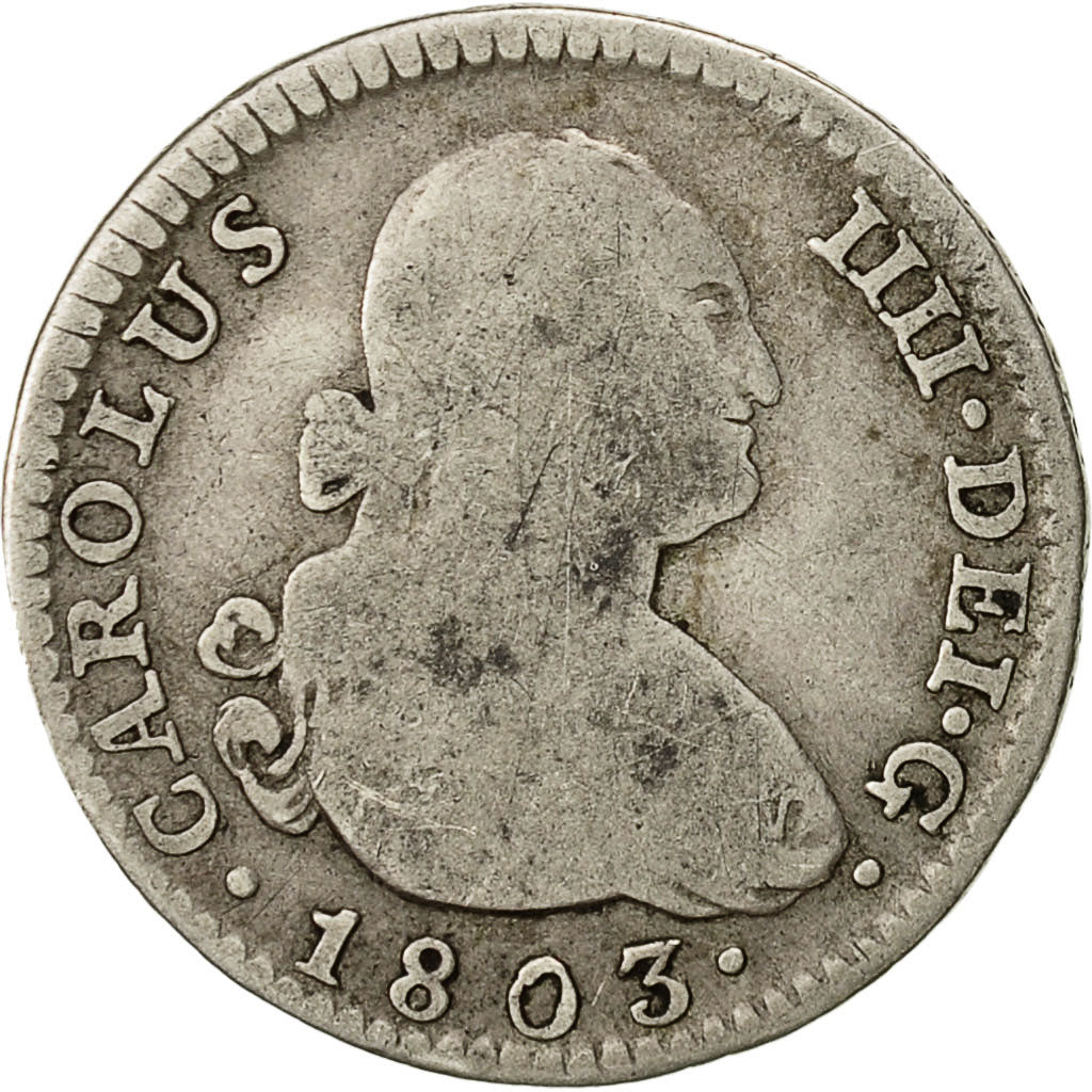 Coin, Spain, Charles IV, Real, 1803, Madrid, VF(20-25), Silver, KM:429.1