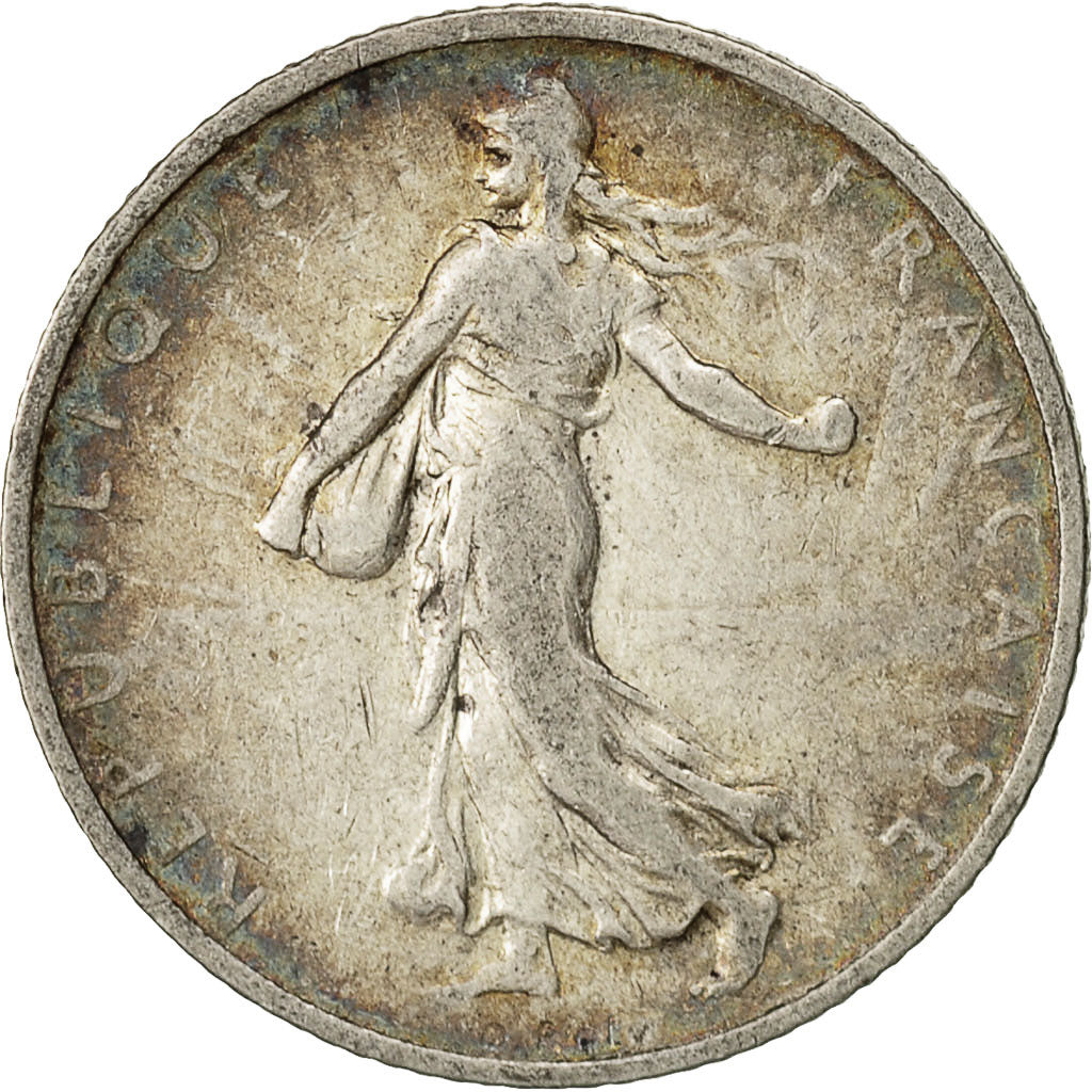 Moneta, Francia, Semeuse, Franc, 1899, Paris, MB+, Argento, KM:844.1
