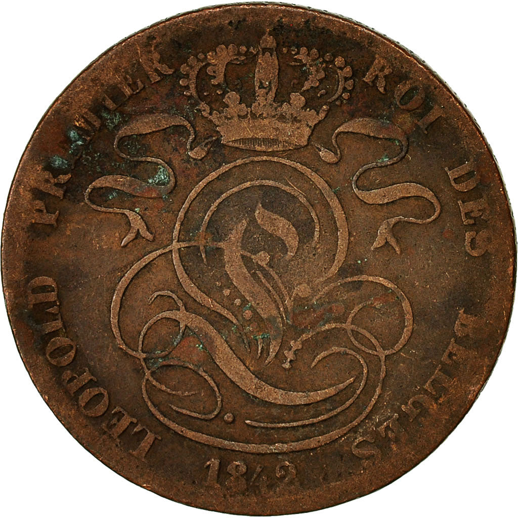 Coin, Belgium, Leopold I, 5 Centimes, 1842, VF(20-25), Copper, KM:5.1