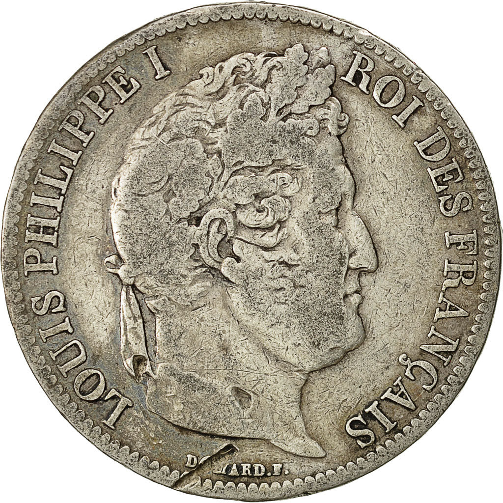 Moneta, Francia, Louis-Philippe, 5 Francs, 1831, Lille, MB, Argento, KM:745.13