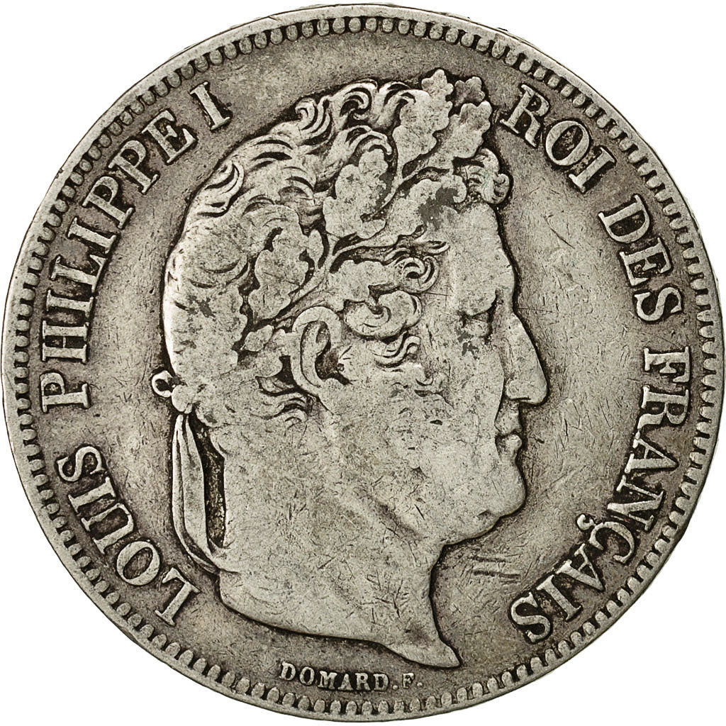 Coin, France, Louis-Philippe, 5 Francs, 1841, Lille, VF(30-35), Silver