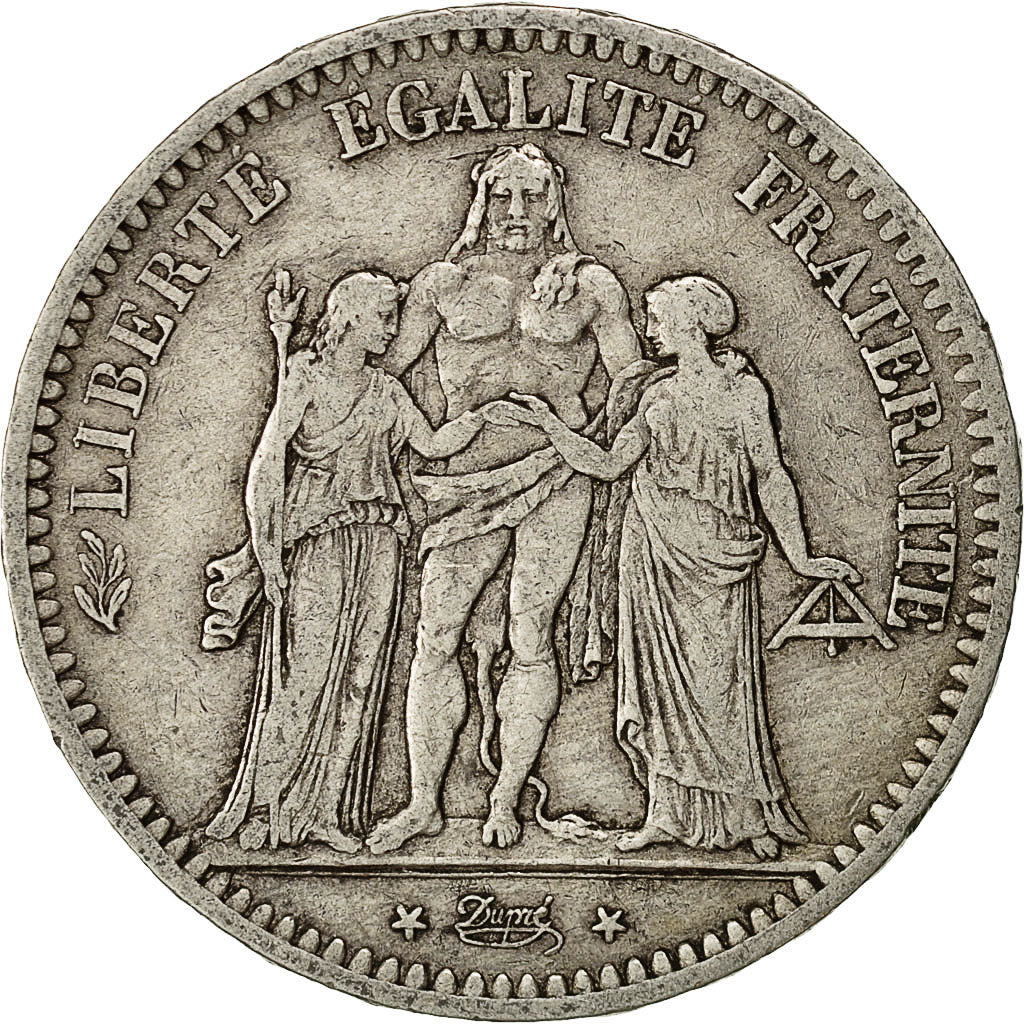 Coin, France, Hercule, 5 Francs, 1848, Paris, EF(40-45), Silver, KM:756.1