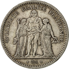 Moneta, Francia, Hercule, 5 Francs, 1848, Lyons, BB, Argento, KM:756.3