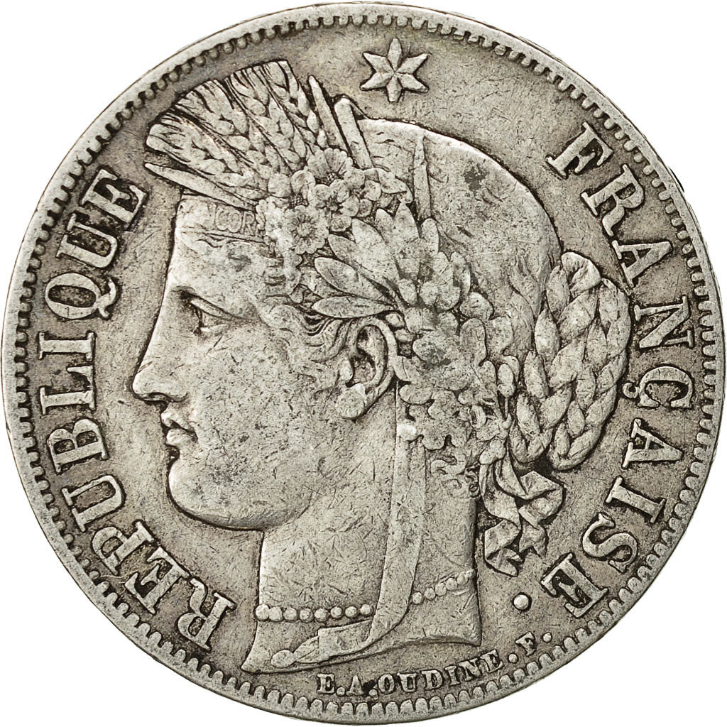 Coin, France, Cérès, 5 Francs, 1850, Paris, EF(40-45), Silver, KM:761.1