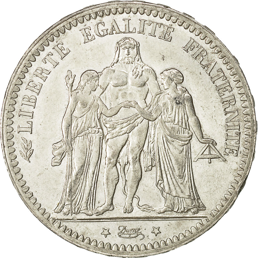 Coin, France, Hercule, 5 Francs, 1873, Paris, MS(60-62), Silver, KM:820.1