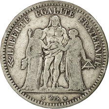 Coin, France, Hercule, 5 Francs, 1873, Bordeaux, VF(20-25), Silver, KM:820.2