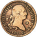 Moneta, Spagna, Charles IV, 4 maravedis, 1802, Segovia, MB, Rame, KM:427