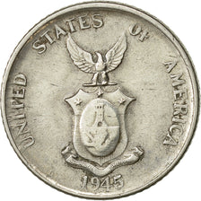 Coin, Philippines, 20 Centavos, 1945, Denver, EF(40-45), Silver, KM:182