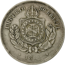 Munten, Brazilië, Pedro II, 200 Reis, 1882, FR+, Copper-nickel, KM:478