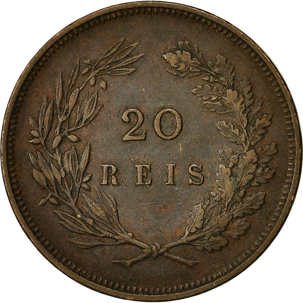 Coin, Portugal, Carlos I, 20 Reis, 1892, EF(40-45), Bronze, KM:533