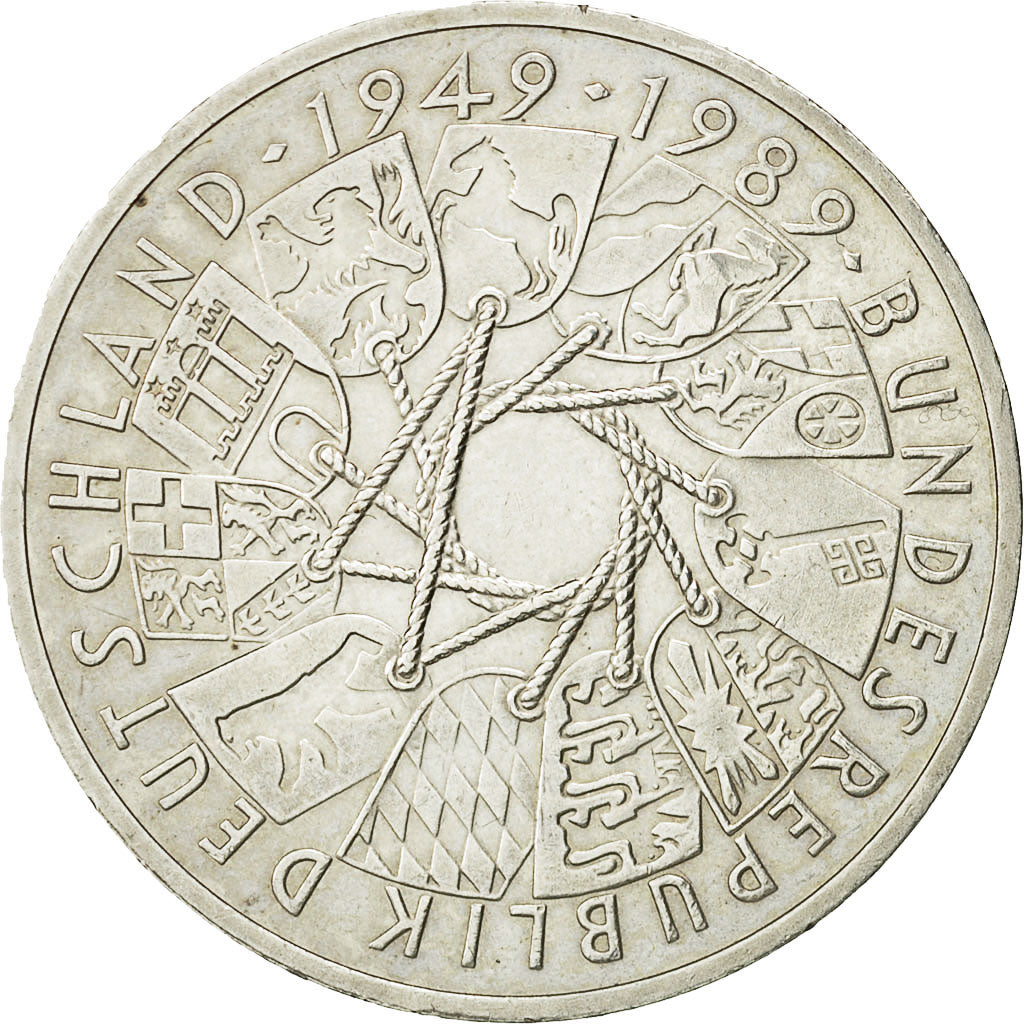 Münze, Bundesrepublik Deutschland, 10 Mark, 1989, Karlsruhe, Germany, UNZ+