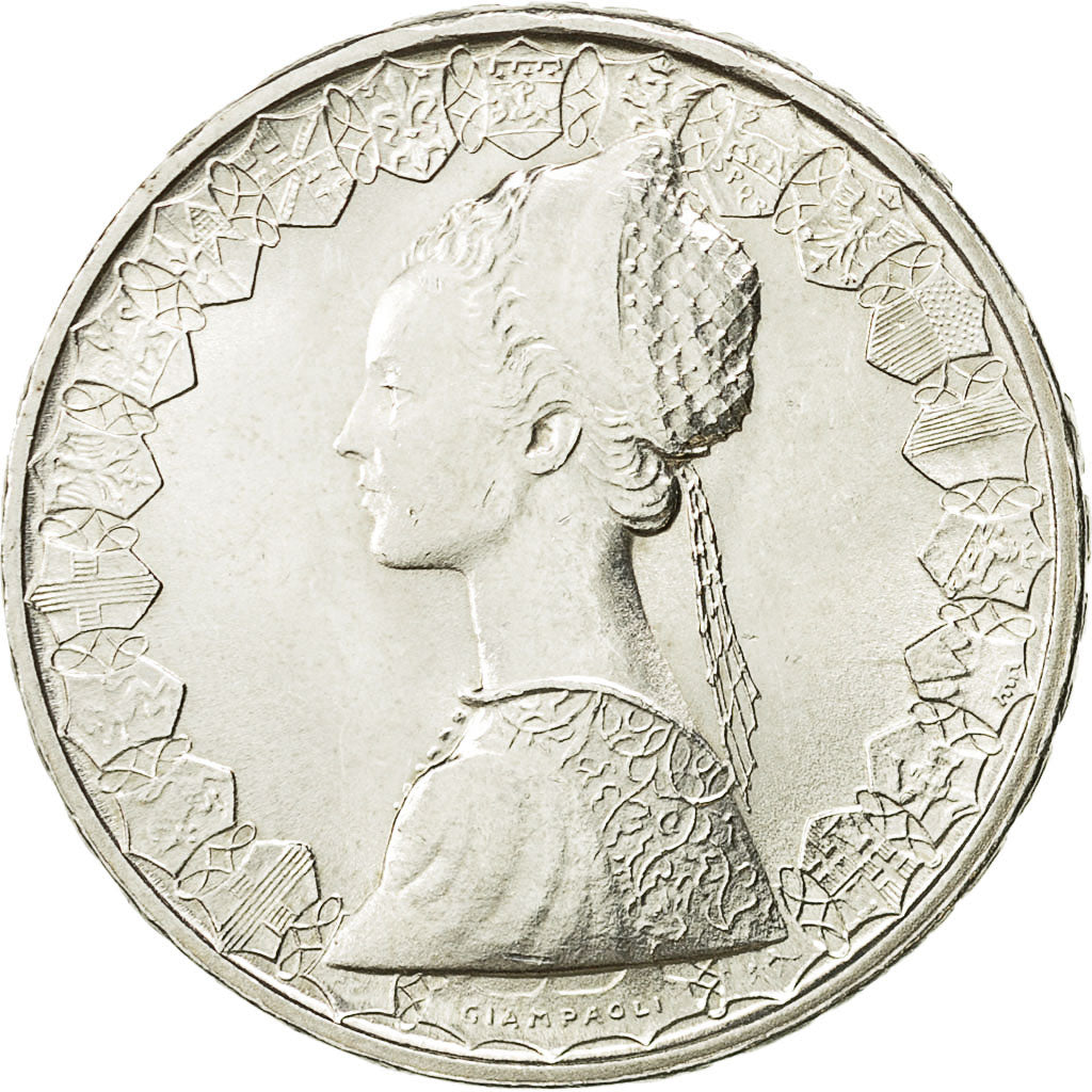 Coin, Italy, 500 Lire, 1958, Rome, MS(60-62), Silver, KM:98