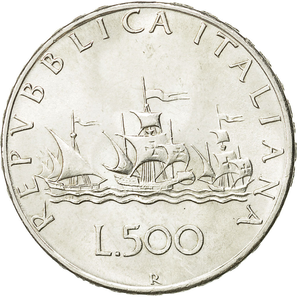 Coin, Italy, 500 Lire, 1958, Rome, MS(60-62), Silver, KM:98