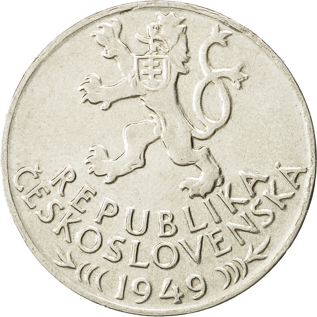 Coin, Czechoslovakia, 100 Korun, 1949, AU(55-58), Silver, KM:29