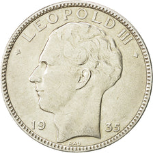 Coin, Belgium, Leopold III, 20 Francs, 20 Frank, 1935, EF(40-45), Silver, KM:105