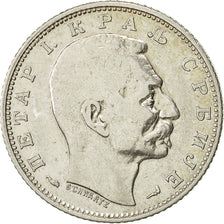 Moneda, Serbia, Peter I, Dinar, 1915, Paris, MBC+, Plata, KM:25.1