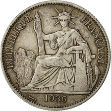 Moneta, INDOCINA FRANCESE, 50 Cents, 1936, Paris, BB, Argento, KM:4a.2