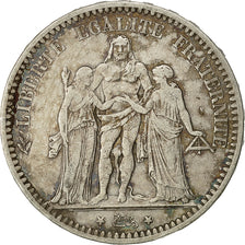 Coin, France, Hercule, 5 Francs, 1873, Bordeaux, EF(40-45), Silver, KM:820.2