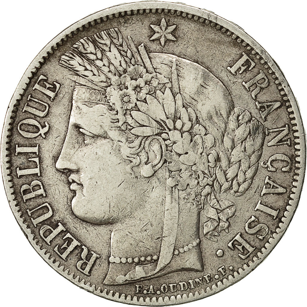 Coin, France, Cérès, 5 Francs, 1850, Paris, EF(40-45), Silver, KM:761.1